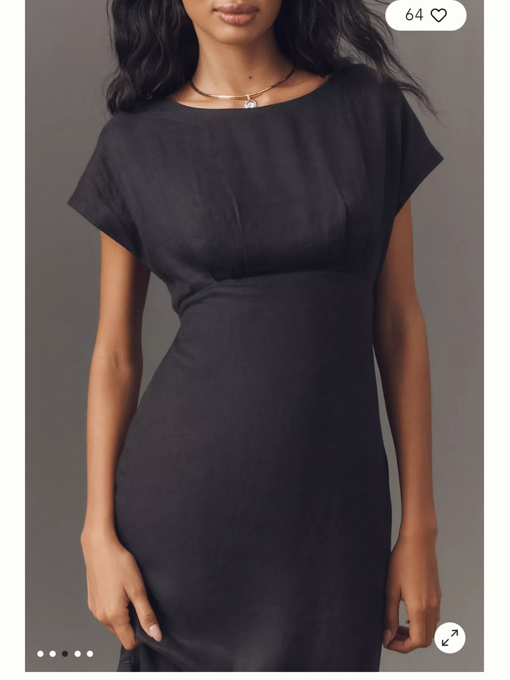Classic Black Cap-Sleeve Women’s Dress
